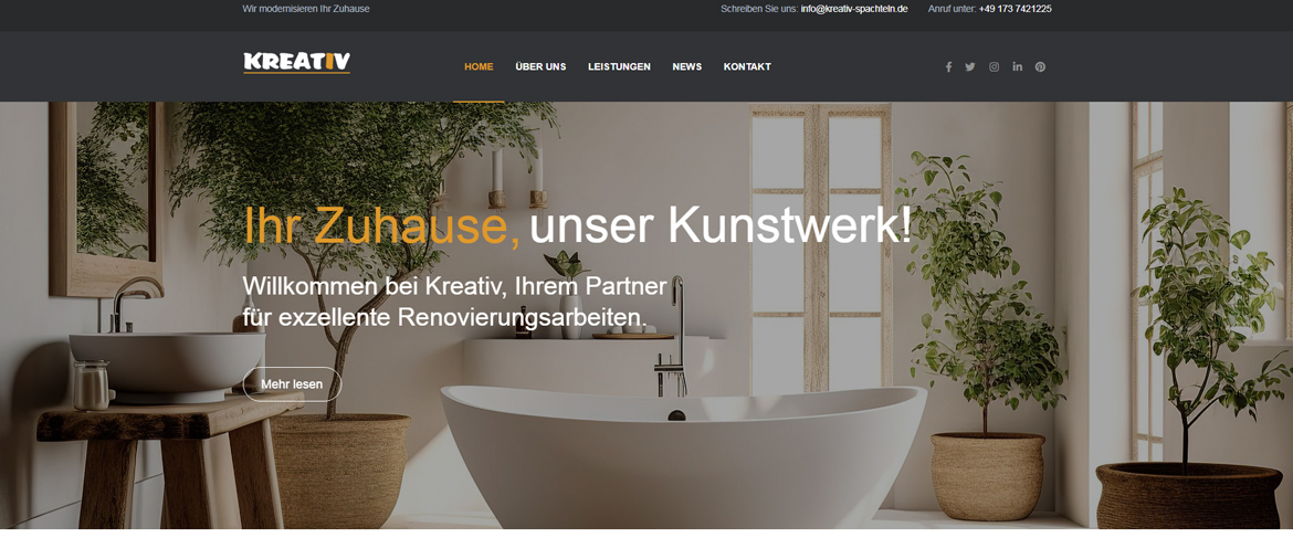 Start neue Webseite